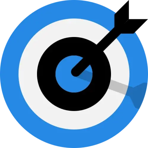 Niebieska ikona przedstawiająca skuteczne prowadzenie działań marketingowych w celu osiągnięcia zamierzonych celów w agencji online marketingu SEMLEADERS