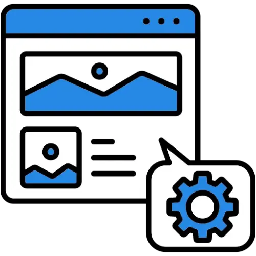 Niebieska ikonka reklamy remarketingowej przygotowana przez specjalistów do płatnych kampanii ppc w agencji interaktywnej SEMLEADERS